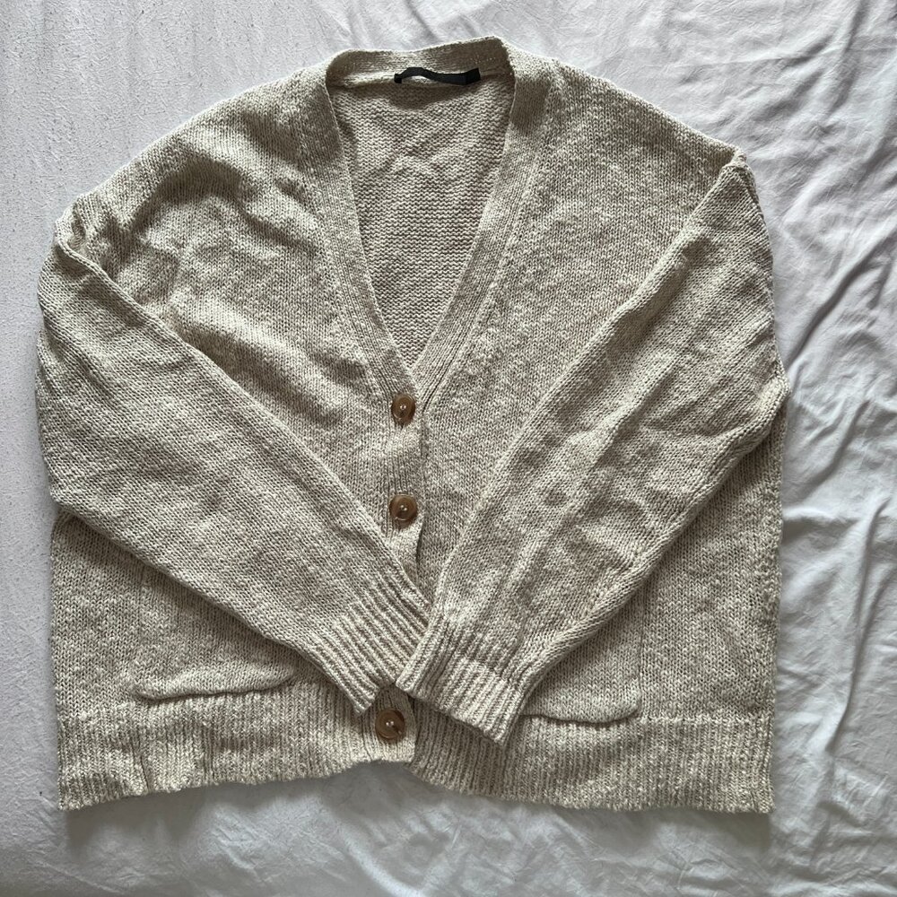 Jenni Kayne Cropped Cocoon Cardigan Sweater - Picture 3 of 7